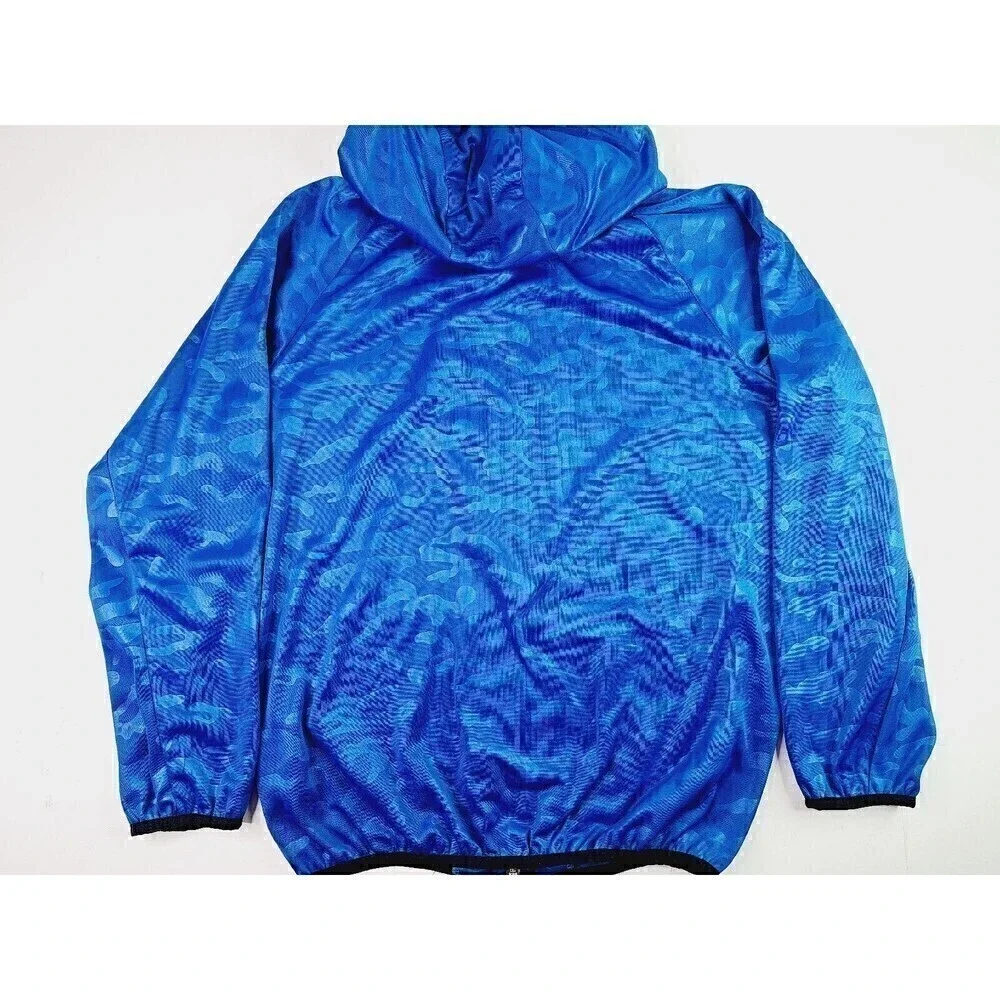 Nike Sportswear Women's Cobalt Blue Camouflage Track Zipup Jacket Size L